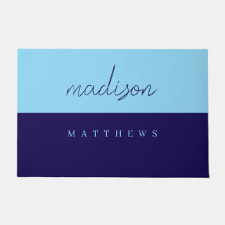 Monogram Navy Blue | Modern Minimalist Fußmatte