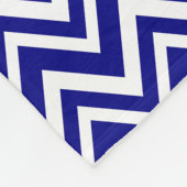 Monogram Navy Blue Zickzack Pattern mit Hot Pink Fleecedecke (Ecke)