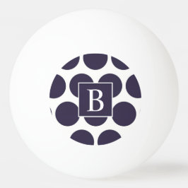 Monogram Navy Polka Dot Ping Pong Ball Tischtennisball