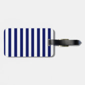 Monogram Navy Strip Gepäckmarke Gepäckanhänger (Rückseite horizontal)