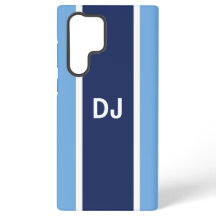 Monogram Navy Stripe MagSafe Tough