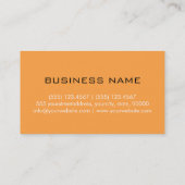 Monogram Neon Karottenfarbe Visitenkarte (Rückseite)