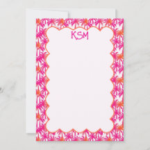 Monogram Neon Pink Orange Palm Tree Ibiza