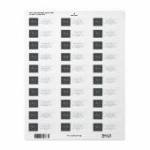 Monogram, neu verheiratet, Rücksendeadresse (Vorne)