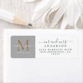 Monogram, neu verheiratet, Rücksendeadresse (Insitu)