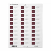 Monogram, neu verheiratet, Rücksendeadresse (Vorne)