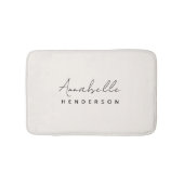 Monogram Neutral Modern Minimalist Stylish Badematte (Vorderseite)