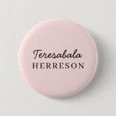 Monogram Neutral | Modern Minimalist Stylish Button (Vorderseite)