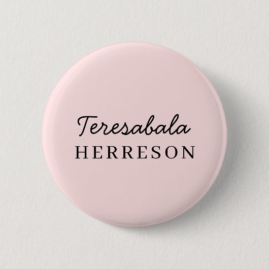 Monogram Neutral | Modern Minimalist Stylish Button (Vorderseite)