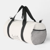 Monogram Neutral Modern Minimalist Stylish Duffle Bag (Rechte Ecke)