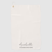 Monogram Neutral Modern Minimalist Stylish Golfhandtuch (Vorderseite)