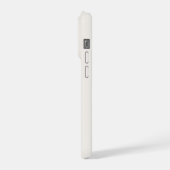 Monogram Neutral Modern Minimalist Stylish iPhone Hülle (Linke Seite)