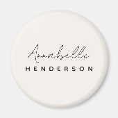 Monogram Neutral Modern Minimalist Stylish Magnet (Vorne)