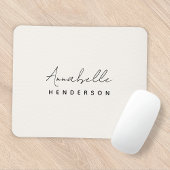 Monogram Neutral Modern Minimalist Stylish Mousepad