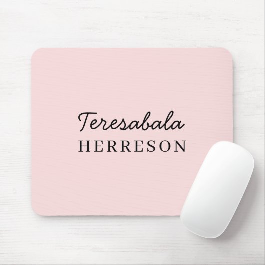Monogram Neutral Modern Minimalist Stylish Mousepad (Mit Mouse)