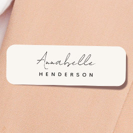 Monogram Neutral Modern Minimalist Stylish Namensschild
