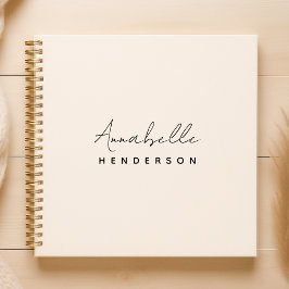Monogram Neutral Modern Minimalist Stylish Notizblock