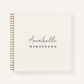 Monogram Neutral Modern Minimalist Stylish Notizblock (Vorderseite)