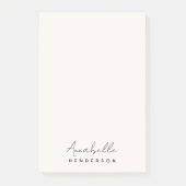 Monogram Neutral Modern Minimalist Stylish Post-it Klebezettel (Vorderseite)