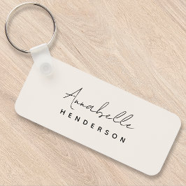 Monogram Neutral Modern Minimalist Stylish Schlüsselanhänger