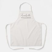 Monogram Neutral Modern Minimalist Stylish Schürze (Vorderseite)