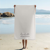 Monogram Neutral Modern Minimalist Stylish Strandtuch