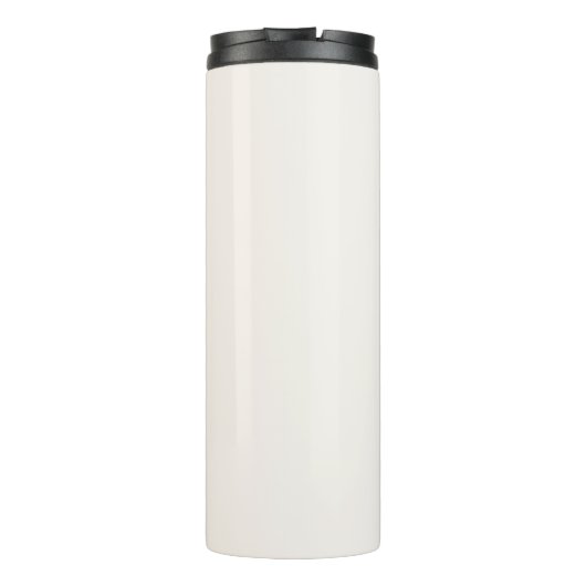 Monogram Neutral Modern Minimalist Stylish Thermosbecher (Rückseite)