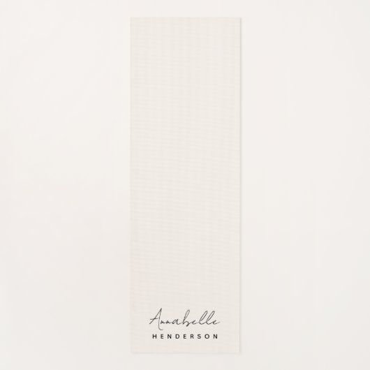 Monogram Neutral Modern Minimalist Stylish Yogamatte (Vorderseite)
