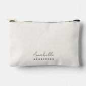 Monogram Neutral Modern Minimalist Stylish Zubehörtasche (Vorderseite)