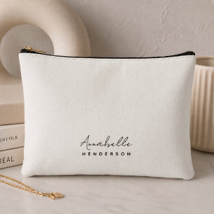 Monogram Neutral Modern Minimalist Stylish Zubehörtasche