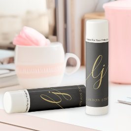 Monogram Neutral Modern Minimalistisch Chic Black 