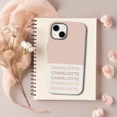 Monogram Neutral Modern Minimalistisch Stylish Cas Case-Mate iPhone Hülle