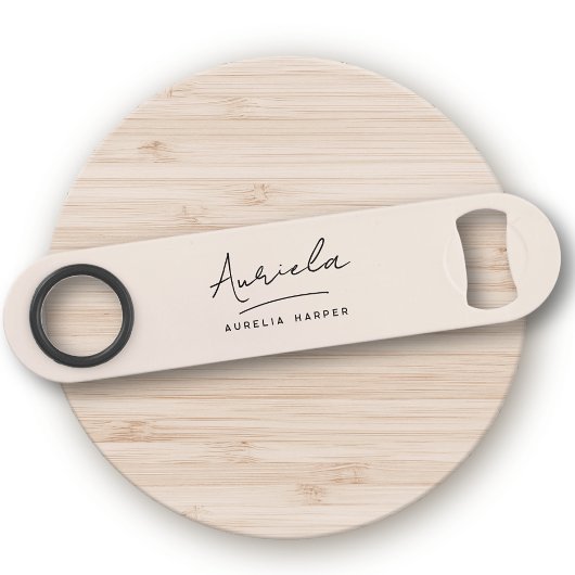 Monogram Neutral Modern Stilvolle Minimalistische Speed Flaschenöffner