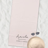 Monogram Neutral Modern Stilvolle Minimalistische  Strandtuch