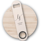 Monogram Neutral Modern Stylish Calligraphy Script Speed Flaschenöffner