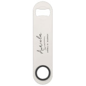 Monogram Neutral Modern Stylish Minimalistisch Ivo Speed Flaschenöffner (Vorderseite)