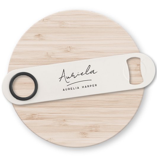 Monogram Neutral Modern Stylish Minimalistisch Ivo Speed Flaschenöffner