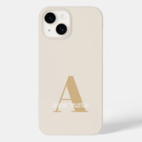 Monogram Neutral Moderne Minimalistisch Stilvoll