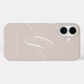 Monogram Neutral Moderne Minimalistisch Stylische  Case-Mate iPhone Hülle (Rückseite (Horizontal))
