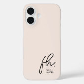 Monogram Neutral Moderne Minimalistisch Stylish Sc Case-Mate iPhone Hülle (Rückseite)