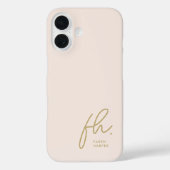Monogram Neutral Moderne Minimalistisch Stylish Sc Case-Mate iPhone Hülle (Rückseite)