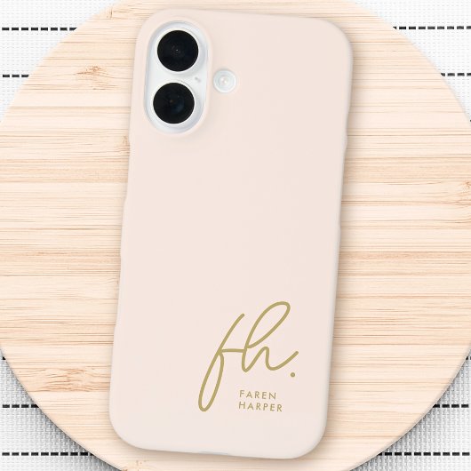 Monogram Neutral Moderne Minimalistisch Stylish Sc Case-Mate iPhone Hülle