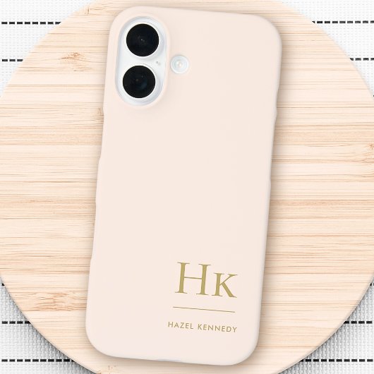 Monogram Neutral Moderner Minimalistischer Stilpin Case-Mate iPhone Hülle