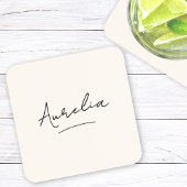 Monogram Neutral Modernes Minimalistisches einfach Getränkeuntersetzer