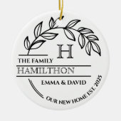Monogram New House Foto Logo Housewärme Keramik Ornament (Vorne)