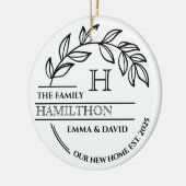 Monogram New House Foto Logo Housewärme Keramik Ornament (Links)