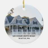 Monogram New House Foto Logo Housewärme Keramik Ornament (Hinten)