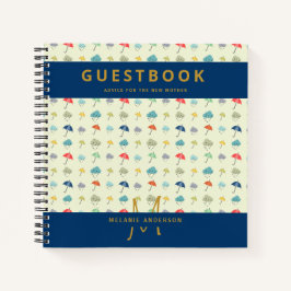 Monogram New Mother Advice Baby Shooting Guest Boo Notizblock