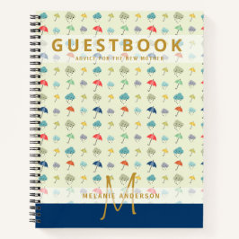 Monogram New Mother Advice Baby Shooting Guest Boo Notizblock