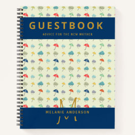 Monogram New Mother Advice Baby Shooting Guest Boo Notizblock